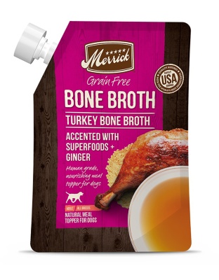 Merrick Dog Bone Broth Grain Free Turkey 16oz. (Case of 10)