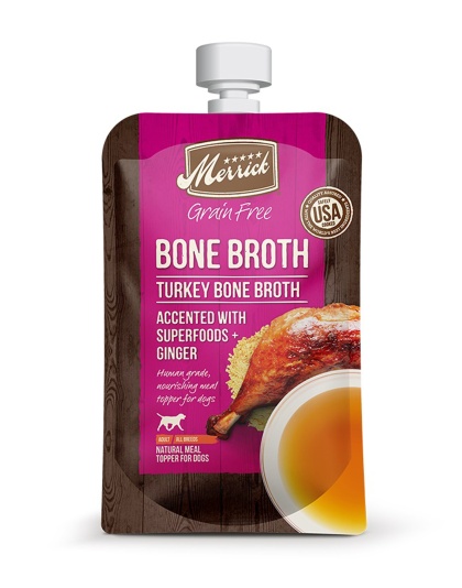 Merrick Dog Bone Broth Grain Free Turkey 7oz. (Case Of 14)