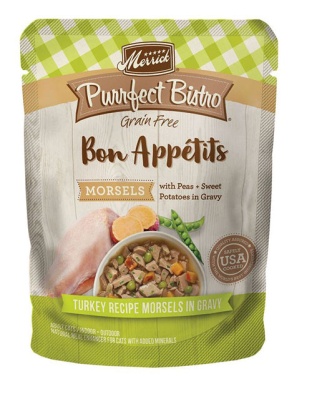 PURRFECT BISTRO CAT GRAIN FREE MORSELS TURKEY 3oz. (Case of 24)
