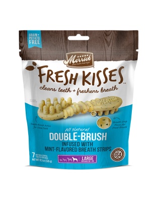 Merrick Dog Fresh Kisses Mint Strips Large 6.5oz. 4 Count