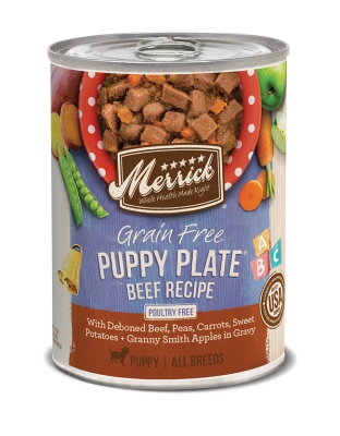 Merrick Grain Free Puppy Plate Beef 12.7oz. (Case of 12)
