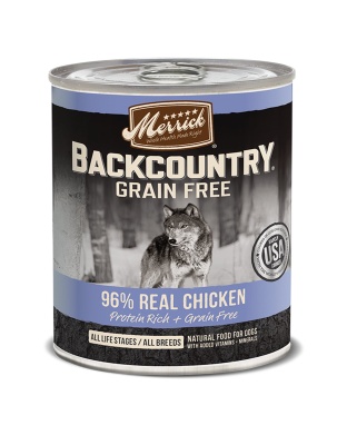 Merrick Dog Backcountry Grain Gree 96% Chicken 12.7oz. (Case of 12)
