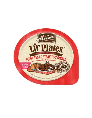 Merrick Lil Plates Grain Free Teeny Texas Steak Tips Dinner 3.5oz. (Case of 12)