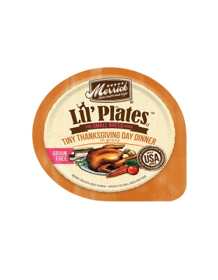Merrick Dog Lil Plates Small Breed Tiny Thanksgiving Day Dinner 3.5oz. (Case of 12)