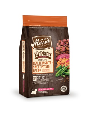 Merrick Lil Plates Grain Free Real Texas Beef And Sweet Potato Recipe 12Lb