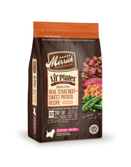 Merrick Lil Plates Grain Free Real Texas Beef And Sweet Potato Recipe 12Lb