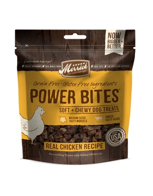 Merrick Power Bites Real Chicken Recipe 6 oz.(Case Of 6)