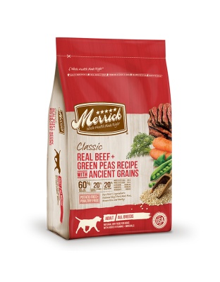 Merrick Classic Real Beef And Green Peas Recipe With Ancient Grains 12 Lbs