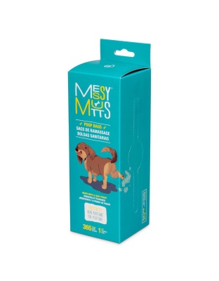 Messy Mutts Dog Advanced Biorecycle Poop Bag Teal 365 Count Bulk