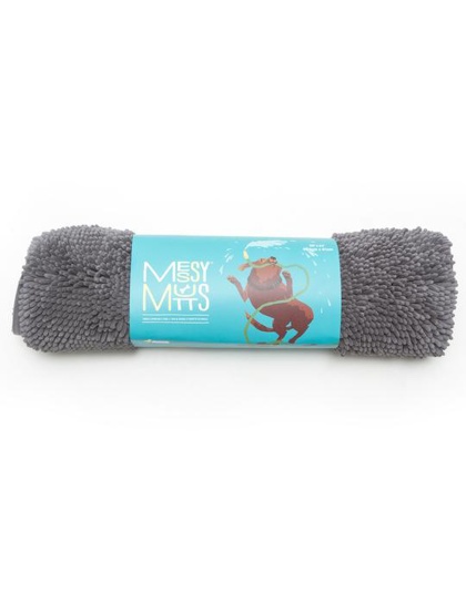 Messy Mutts Dog Drying Mat And Towel Cool Grey Medium