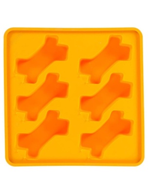Messy Mutts Dog Framed Silicone Interactive Popsicle Mold 10In X 10In Orange