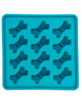Messy Mutts Dog Framed Silicone Treat Making Mold 10In X 10In Blue