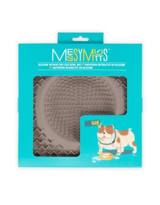 Messy Mutts Dog Theraputic Lickin Bowl Grey
