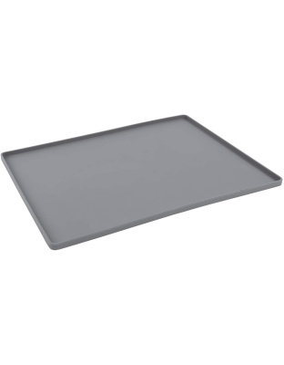 Messy Mutts Dog Cat Bowl Mat Silicone Cool Grey