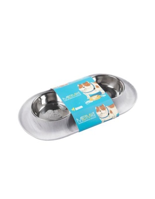 Messy Mutts Dog Double Feeder Marble 1.5 Cup