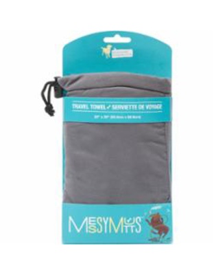 Messy Mutts Dog Microfiber Towel Cool Grey Medium