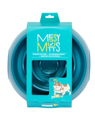 Messy Mutts Dog Slow Feeder Blue 3 Cups