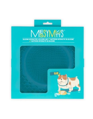 Messy Mutts Dog Theraputic Lickin Bowl Blue