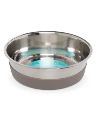 Messy Mutts Dog Bowl Stainless Steel Nonslip Bottom Large