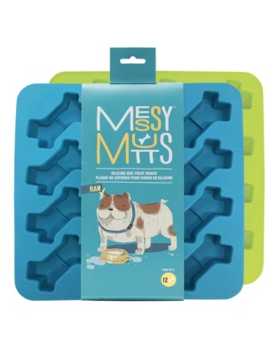 Messy Mutts Dog Bone Treat Maker Silicone 2 Pack