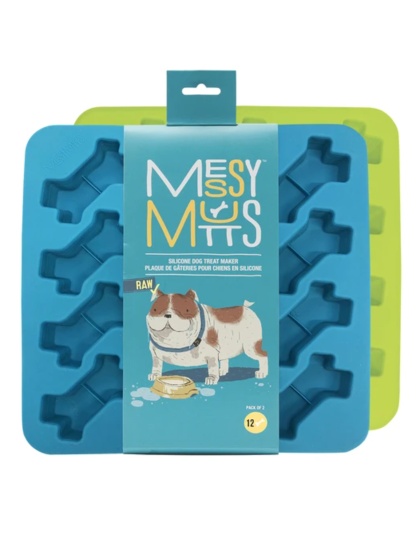 Messy Mutts Dog Bone Treat Maker Silicone 2 Pack