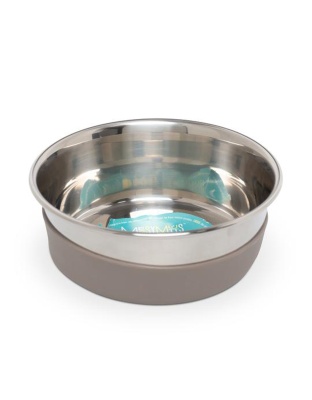 Messy Mutts Dog Bowl Stainless Steel Nonslip Bottom Small