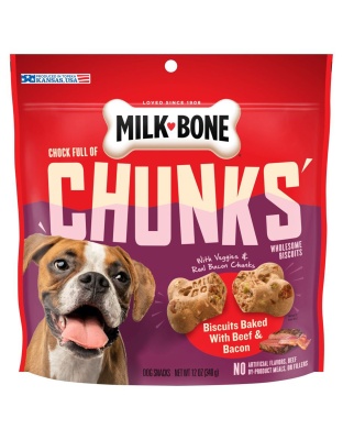 Milk-Bone Chock Full of Chunks Dog Treats Beef & Bacon 1ea/12 oz
