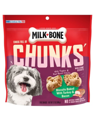 Milk-Bone Chock Full of Chunks Dog Treats Turkey & Bacon 1ea/12 oz