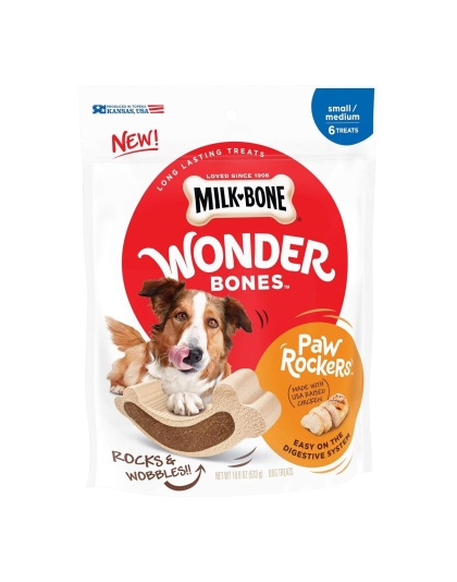 Milk-Bone Wonder Bones Paw Rockers Dog Treats Chicken 1ea/18.8 oz, 6 ct, SM/MD
