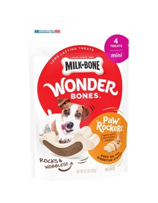 Milk-Bone Wonder Bones Paw Rockers Dog Treats Chicken 1ea/6.2 oz, 4 ct, Mini