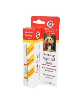 Miracle Care Kwik Stop Styptic Gel Swabs with Benzocaine .75Ml-3Pk