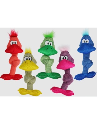 Multipet Knotted Dog Toy Ducks Assorted 1ea/11 in