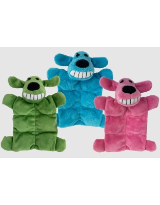 Multipet Minipet Loofa Squeaker Mat Dog Toy Assorted 1ea/6 in
