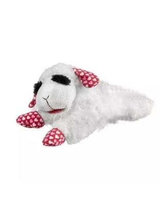 Multipet Valentines Day Lamb Chop Dog Toy 10.5 Inches,