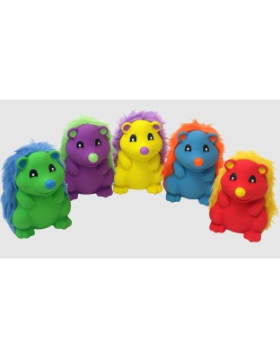 Multipet Latex Hedgehogs W- Fur Back 4.5 Inch