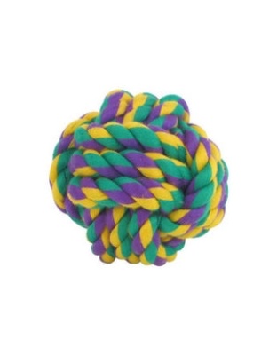 Multipet Nuts For Knots Rope/Rubber Ball (Assorted Colors) 3Inch
