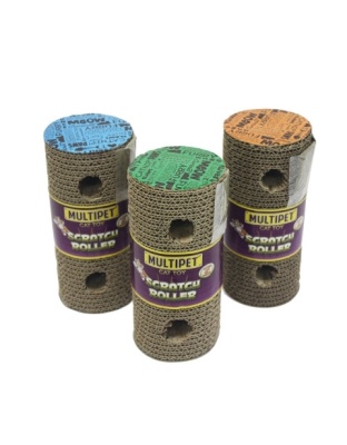 Multipet Cardboard Roller Catnip Toy Assorted 9.5 in