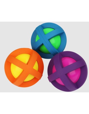Multipet Boingo Ball Dog Toy Assorted 1ea/3.5 in