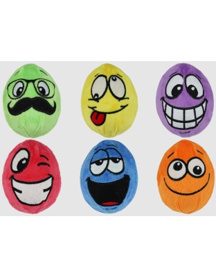 Multipet Egg Noggins Dog Toy Assorted 1ea/4 in