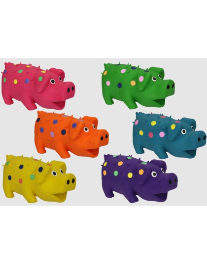Multipet Pigs That Oink Dog Toy Assorted 1ea/Mini, 4 in