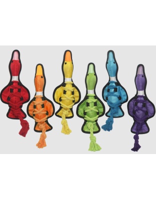 Multipet Cross Ropes Dog Toy Duck Assorted 1ea/11.5 in