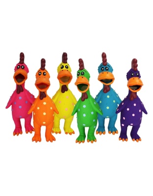 Multipet Globkens Chicken Dog Toy Assorted 1ea/LG, 11.5 in