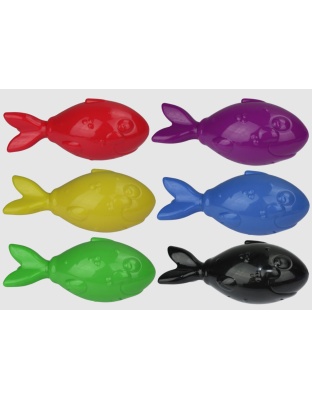 Multipet Lobberz Fish Squeak Throw Float Fetch Toy Assorted 1ea/7 in