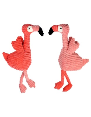 Multipet Pet Envy Corduroy Flamingos Dog Toy Assorted 1ea/17 in