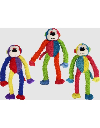Multipet Multi Crew Monkey Dog Toy Assorted 1ea/17 in