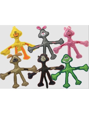 Multipet Skele-Ropes Dog Toy Frog Assorted 1ea/15 in