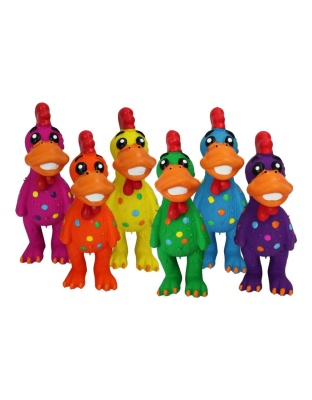 Multipet Globkens Chicken Dog Toy Assorted 1ea/Mini, 5.6 in