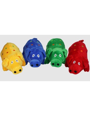 Multipet Globlets Plush Dog Toy Pig Assorted 1ea/9 in