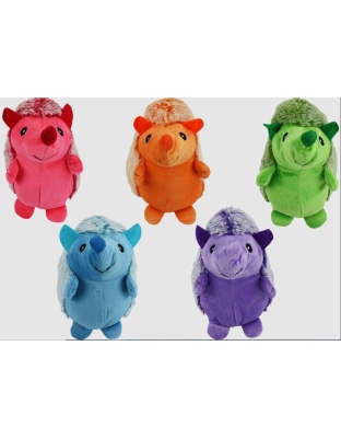 Multipet Hedgehog Plush Dog Toy Assorted 1ea/8 in