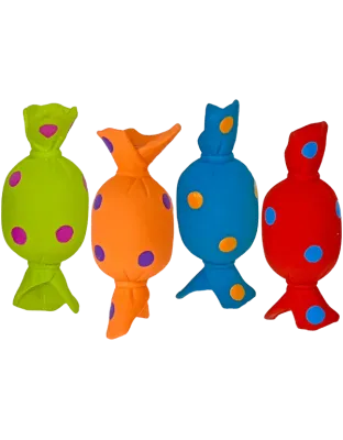 Multipet Latex Candy with Squeaker Dog Toy Assorted 1ea/3 in